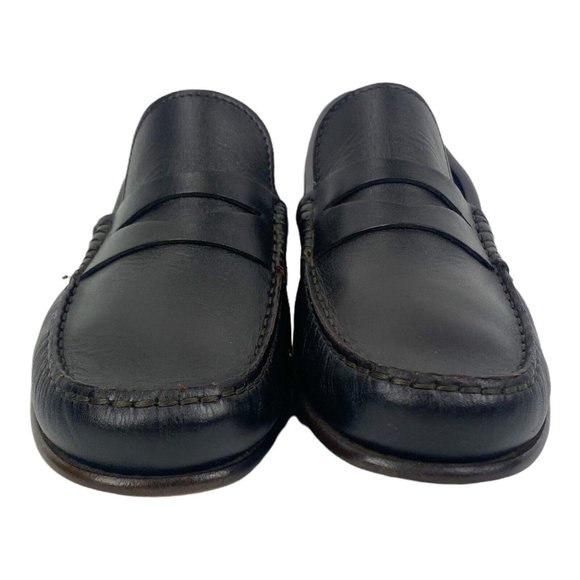 ilSandalo by Fabio Tesorone Black Leather Penny Loafers Dress Shoes Mens Size 9 main image 6